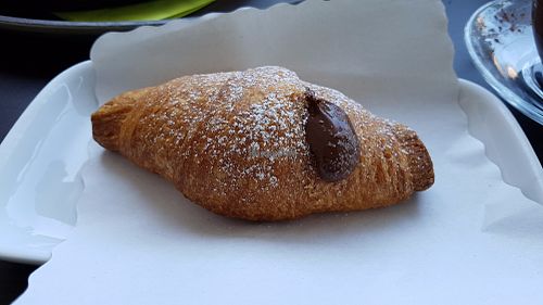 Croissant with chocolate at 100% Bio in Rome