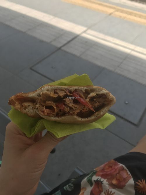 Delicious calzone at 100% Bio in Rome