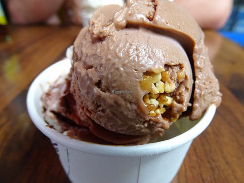 Nuts ice cream - like a vegan Ferrero Rocher! at Las Vegans in Paris