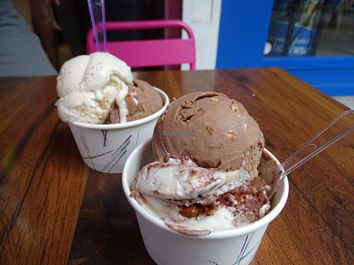 Ice Creams - Speculoos and Chocolate, Nuts and Tiramisu at Las Vegans in Paris