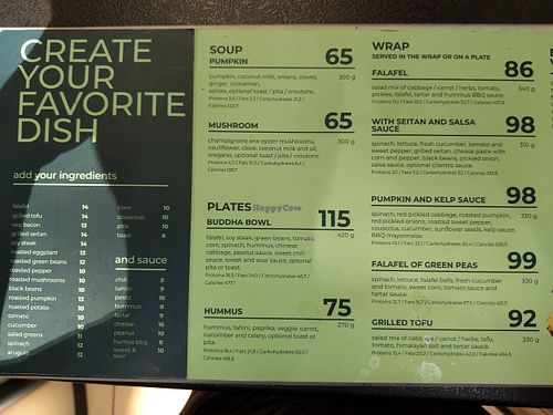 Menu at Green 13 Cafe in Kyiv