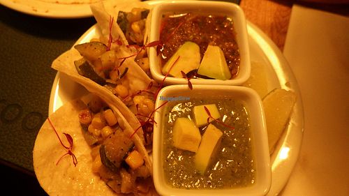Tacos and dips at Rootcandi in Brighton