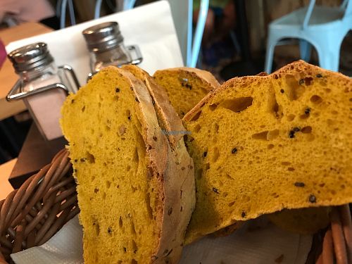 bread at Aubergine in Bucharest