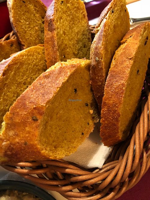 Good bread! at Aubergine in Bucharest