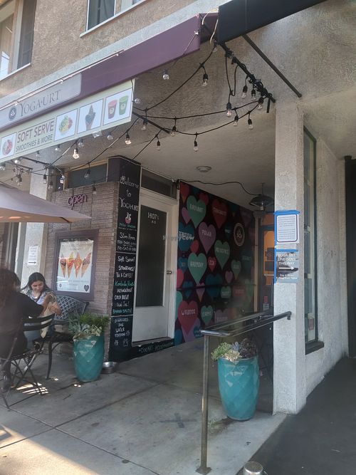 Outside at Yoga-urt in Glendale