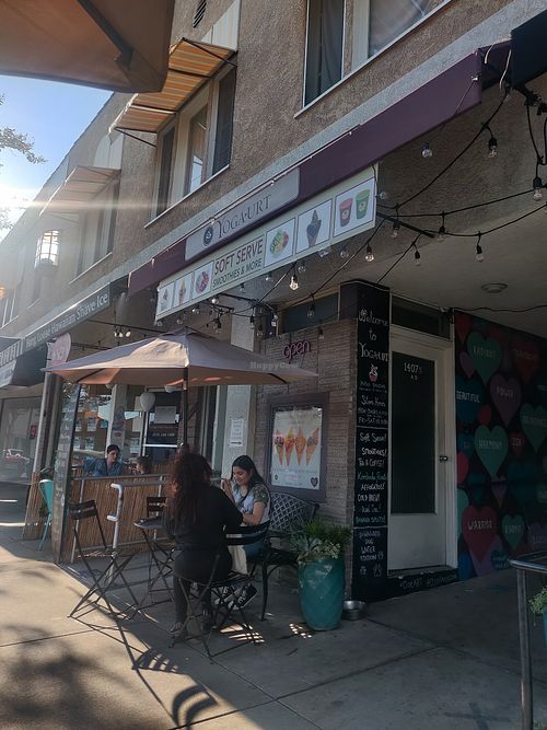 Outside at Yoga-urt in Glendale