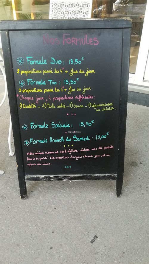 Today menu (changes everyday according to seasons) at Granny Smith in Annecy