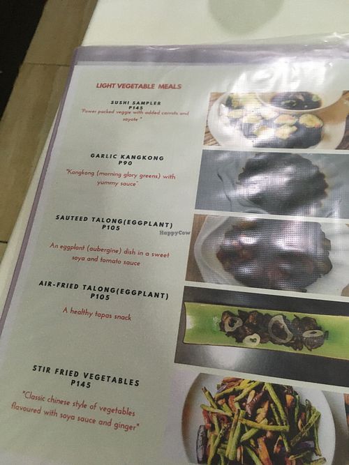 menu at Wellnessland Vegetarian Cafe in Cebu