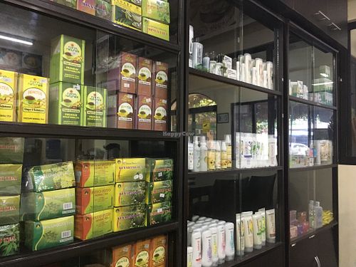 tea & toiletries at Wellnessland Vegetarian Cafe in Cebu