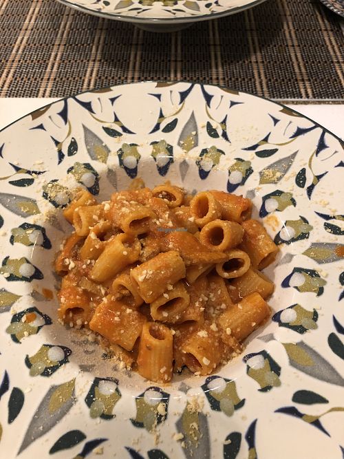 Mezze Maniche all'Amatriciana  at Ma va' in Rome