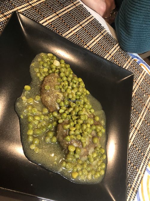 Very succulent lentil burgers (I think!)  at Ma va' in Rome