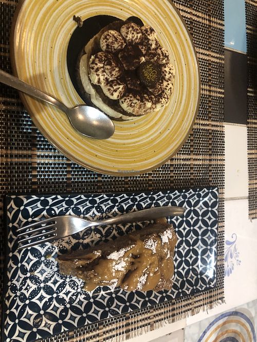 Light n lovely tiramisu and apple cake   at Ma va' in Rome