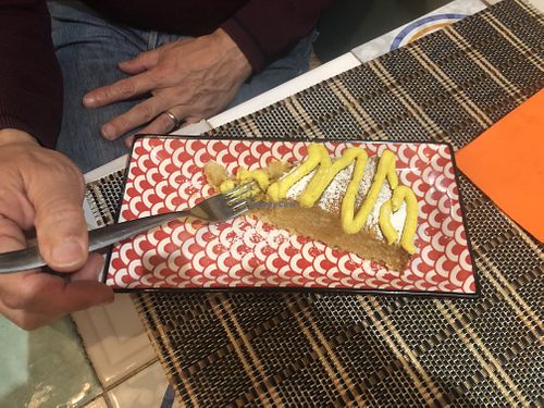 The carrot cake,  a very light sponge with not much carrot but nice!  at Ma va' in Rome