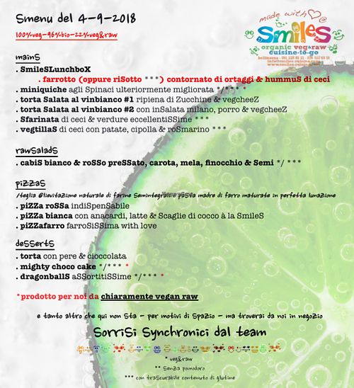50 ShadeS of green Smenu... vegnjoy! at SmileS in Bellinzona