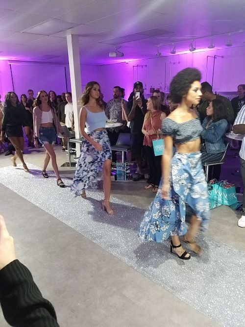 Fashion show on opening party at Vegan Scene in Los Angeles