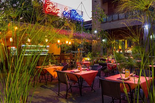 Outside dining  at Georges Rhumerie in Siem Reap