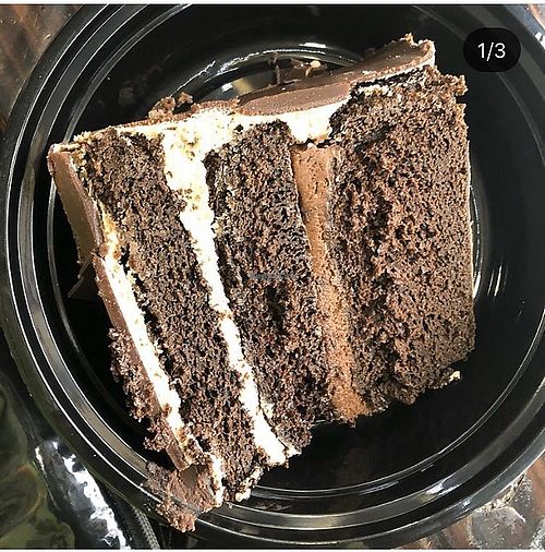 Vegan Chocolate cake  at 3 Brothers Vegan Cafe in Copiague