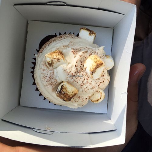 pumpkin cupcake with maple frosting and toasted marshmallows at Beatnic - Bleecker St in New York City