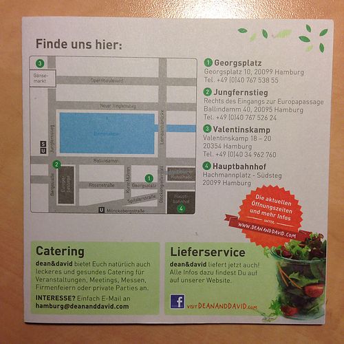 where to find at Dean & David - Ballindamm in Hamburg