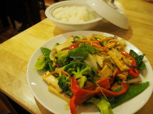 vegan basil tofu  at Mai Kitchen in Ferryden Park