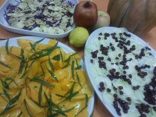 Vegetables dishes at Podere Capanne in Rome