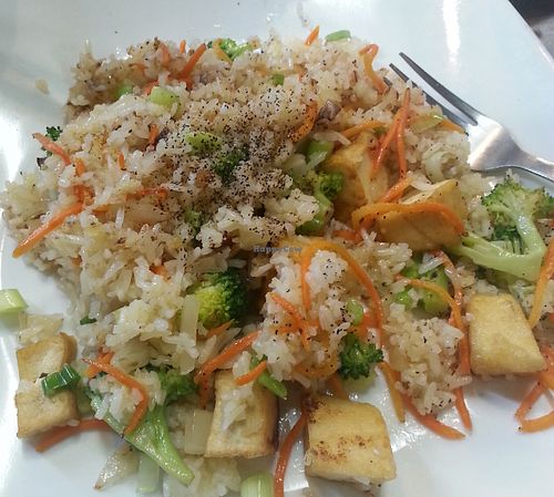 Super excellent vegan fried rice with no egg. at Viet Taste in Salisbury