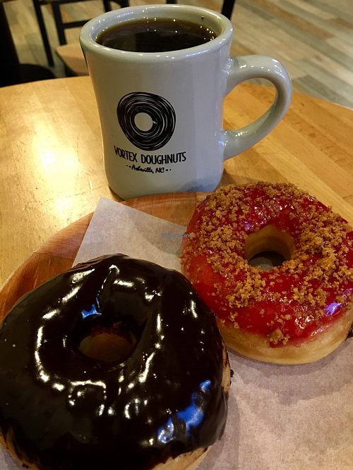 Chocolate and Raspberry Crumble at Vortex Doughnuts in Asheville