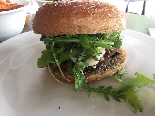 aubergine burger at Beet in Luxembourg City