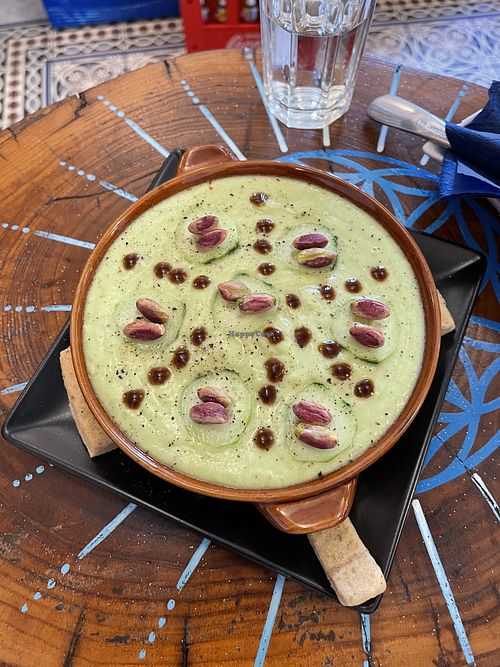 Green soup  at Spiti House Bar in Paros