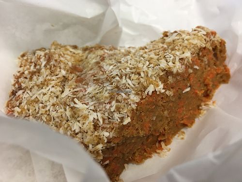 Raw carrot cake at Viva La Vegan in Atlanta