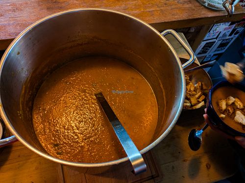 Indian Tomato Paprika Soup cooking at MKZ at MKZ in Amsterdam