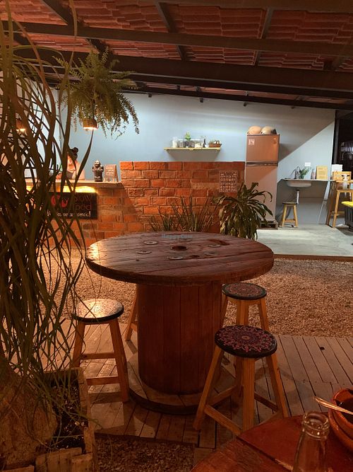 Interior at El Arbol Taqueria Vegetariana in Puebla