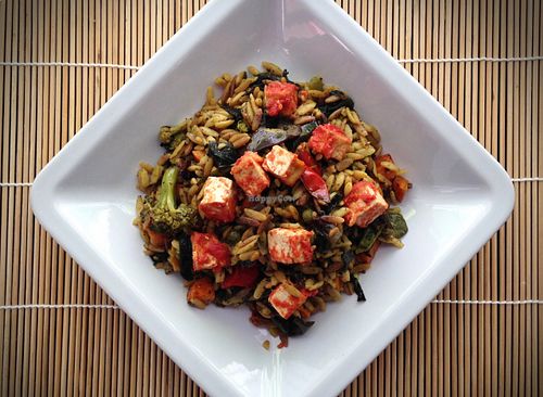 vegan paella with tofu by RepaRetek at RepaRetek in Budapest