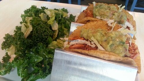 guajilo jackfruit tacos at eLOVate Vegan Kitchen in Santa Monica