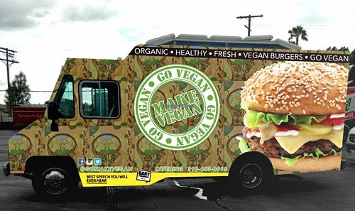 Side of the truck at Make Vegan - Truck in Santa Monica