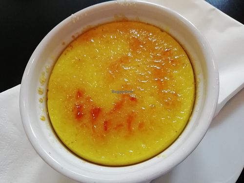 Creme brulee at NovaPizza Vegan Kitchen in Edinburgh