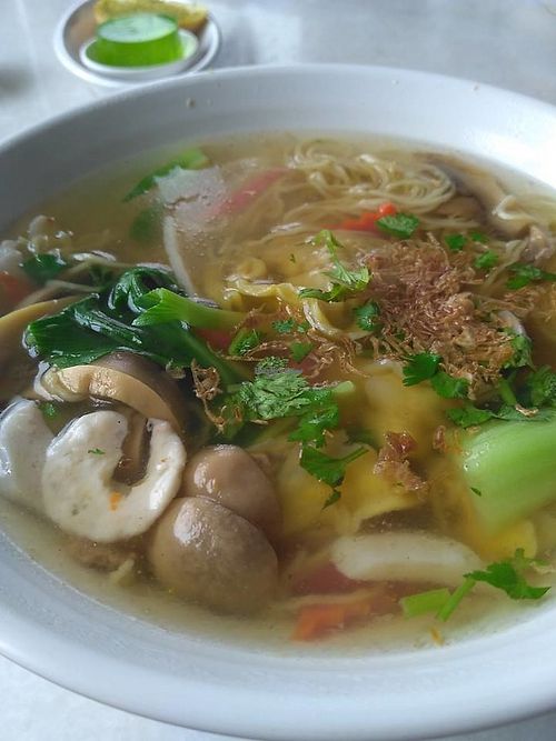Wan Tun Noodle Soup  at Nature Vegetarian Delights 大自然素食 - Upper Serangoon in Northeast Singapore