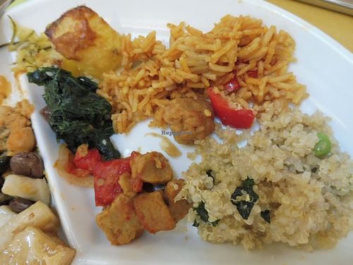 part of my plate filled from the menu at Flora in Verona