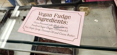 Ingredients at Ryba's Fudge Shop in Mackinac Island