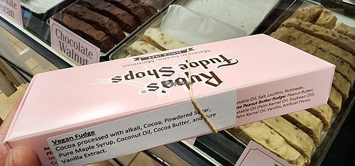 Vegan fudge at Ryba's Fudge Shop in Mackinac Island