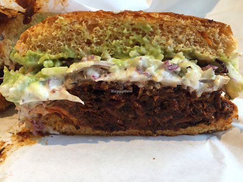 BBQ jackfruit.  at Two Beards Deli in Grand Rapids