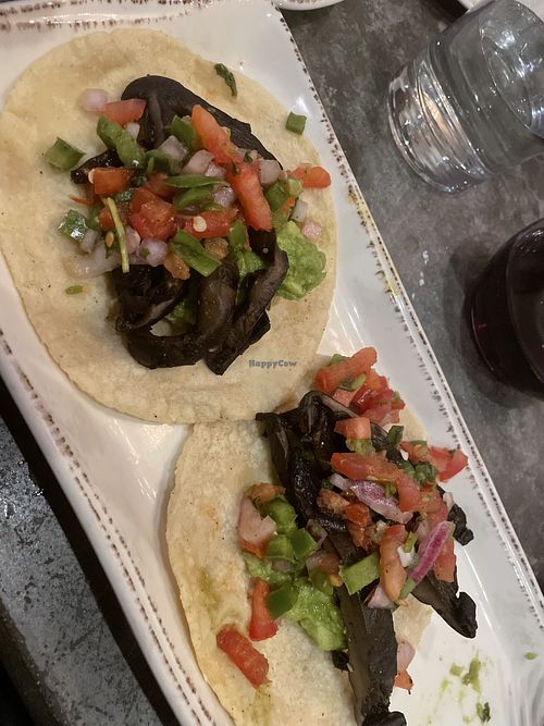 Portabella mushroom tacos with no cheese  at Hatch Taqueria and Tequila  in Jackson