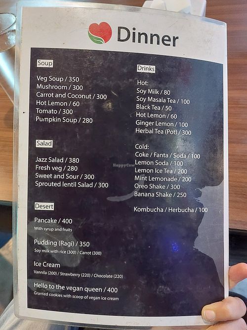 Sides and drinks menu at Loving Heart in Kathmandu