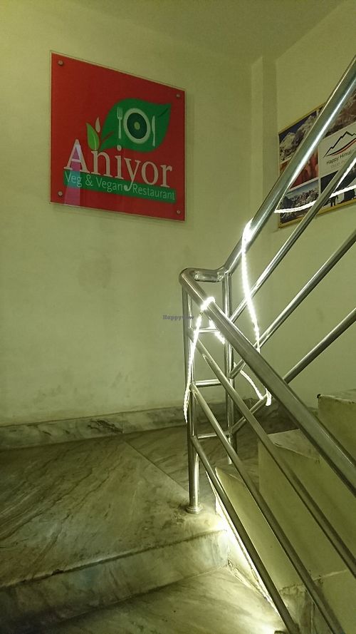 Restaurant is upstairs at Loving Heart in Kathmandu