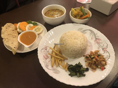 Set meal at Loving Heart in Kathmandu