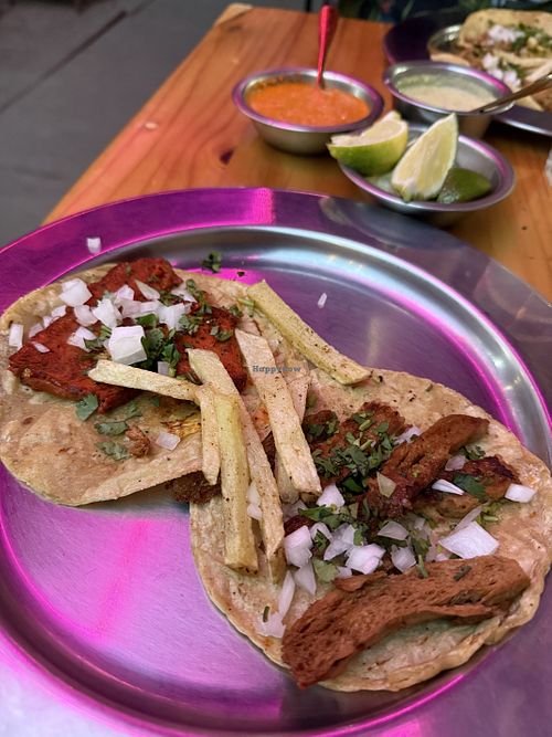 Tacos  at Vegetal - temporarily closed in Mexico City