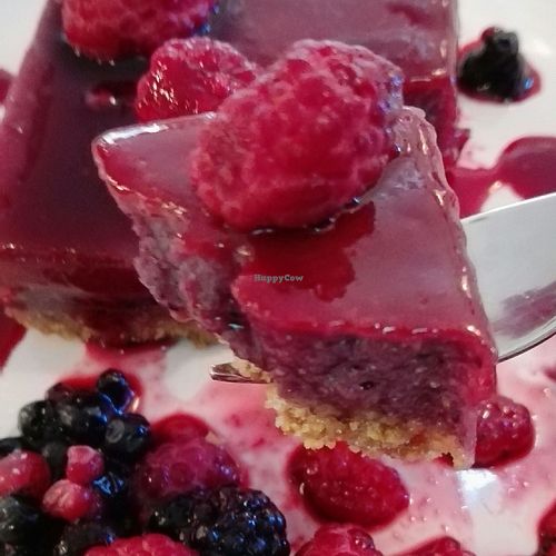 vegan cheesecake at Aviano Inn Trattoria-Pizzeria in Aviano