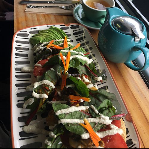 bagel and avocado lunch at Flora and Fauna in Fremantle