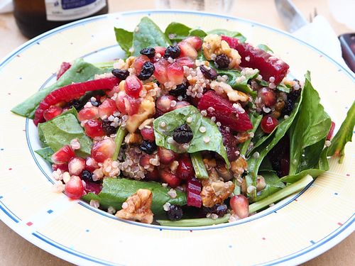 Quinoa and pommegranate salad at Pane e Souvlaki in Corfu
