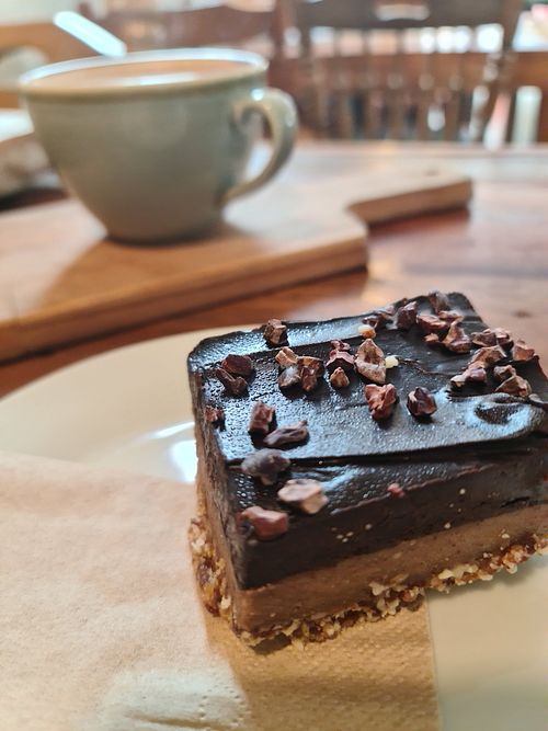 Best chai and raw caramel slice at Foraged in Seddon